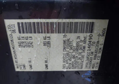 2012 Nissan Altima 2.5 S z USA, uszkodzony, nr VIN 1N4AL2AP1CC140490